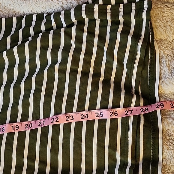 PIKO - SM Olive Green & White Striped Tunic Top/Dress - Picture 9 of 13